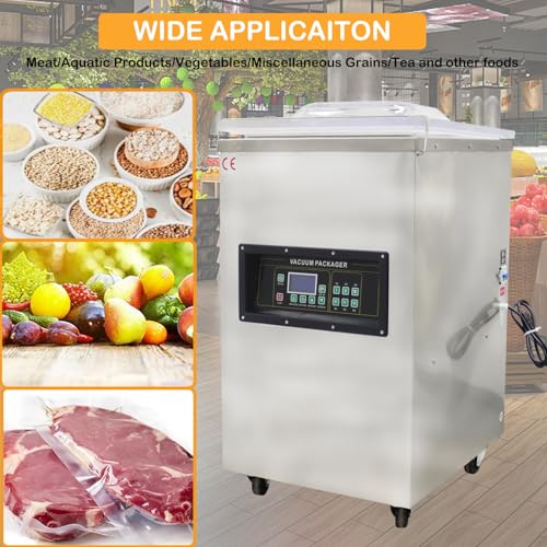 HayWHNKN Single Chamber Vacuum Sealer Stainless Steel Silver