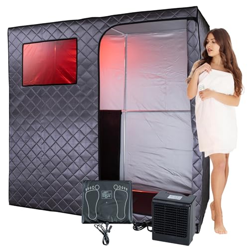 Durasage Portable Full Size Infrared Sauna 2-Person Gray