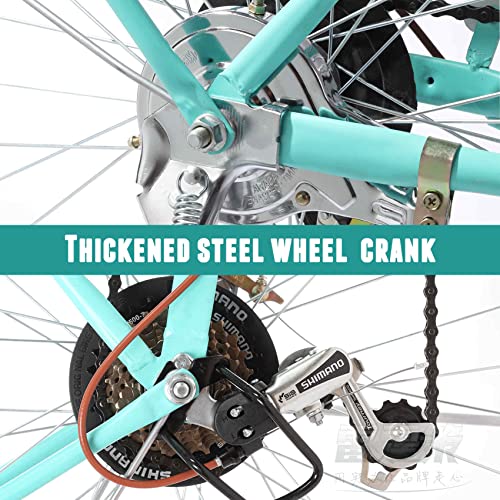 Generic Women's 26 Inch Hybrid Bike Retro-Styled Cruiser 7-Speed Drivetrain Green