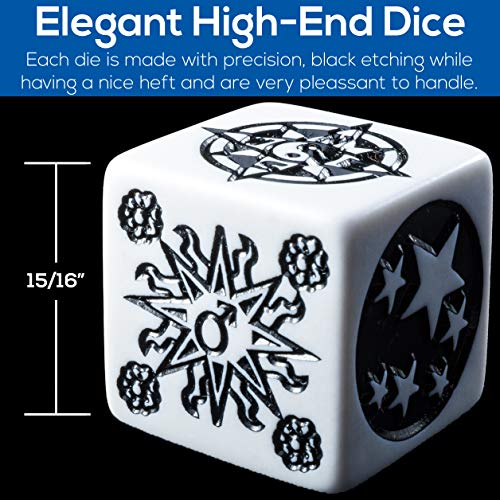 Hengulus Finely Etched Tarot Dice Fortune Telling Game Set