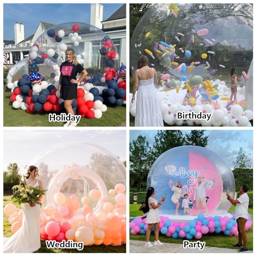 Gymodel Inflatable Bubble House Tent with Tunnel and Blower White 10 ft
