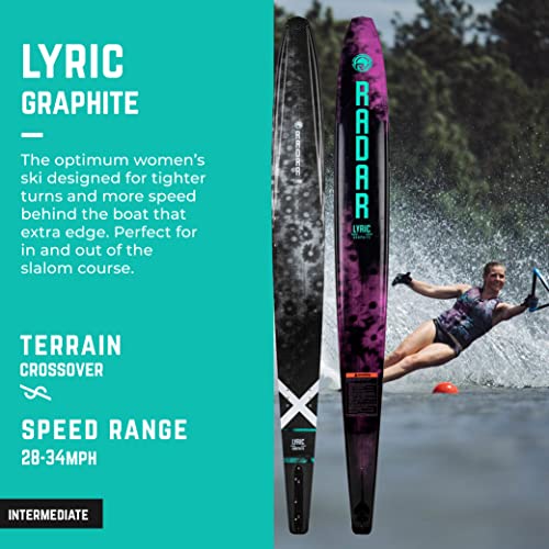 Radar Lyric Graphite Waterski 65" Carbon/Lilac/Mint