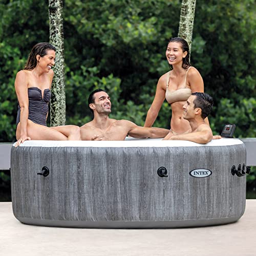 Intex PureSpa Plus Greywood Inflatable Hot Tub with LED Lights Multicolor