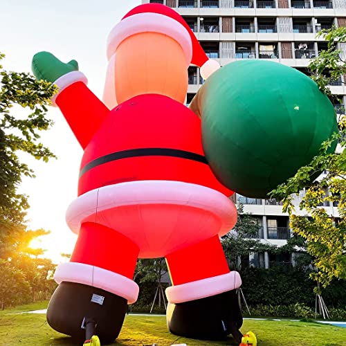 OZIS Giant 40Ft Inflatable Santa Claus with Bag Red