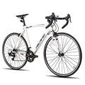 HH HILAND Hiland Road Bike 700c Racing Bike City Commuter Bicycle with 14 Speeds Drivetrain 50cm White