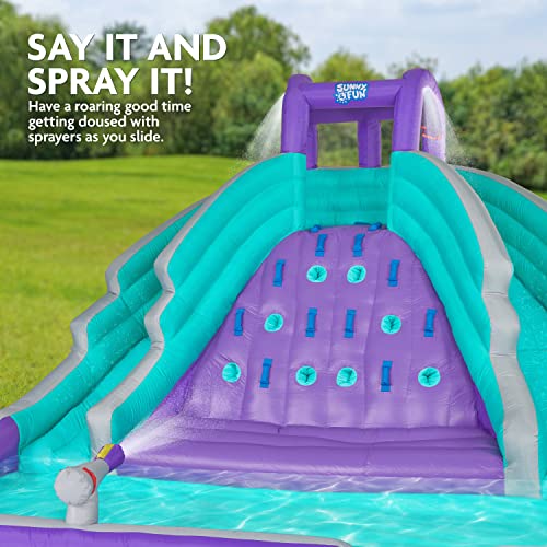 SUNNY & FUN Ultra Climber Inflatable Water Slide Park Green