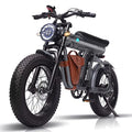 SMARTRAVEL Electric Bike with 1200W Brushless Motor, 32MPH, 20Ah Removable Battery, 20" Fat Tire, Front/Rear Turn Signals, Travel Bag, Matte Black
