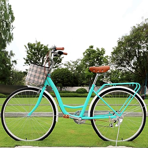 GENERIC Women's Beach Cruiser Bicycle 7 Speed 24 Inch Mint Green