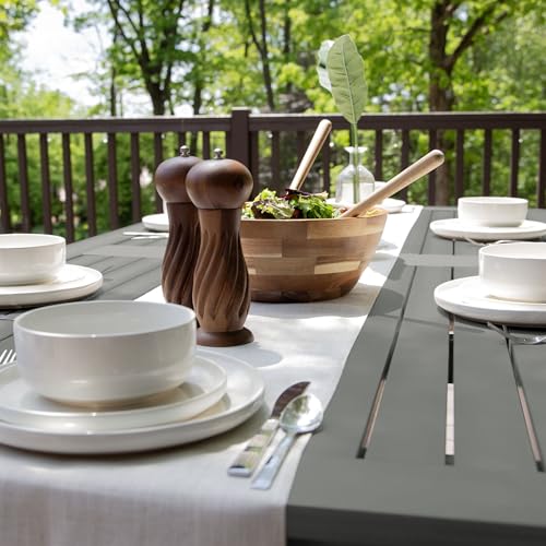 Highwood Lehigh 7pc Rectangular Dining Set 84" x 42" Coastal Teak