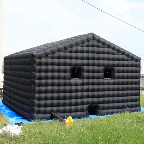 EJIA Black Inflatable Nightclub Party Tent 20FT with 950W Blower