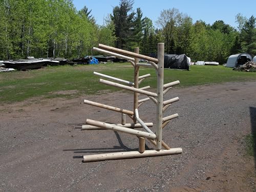 Log Kayak Rack Sunfish Sailboat and Canoe/Kayak Boom Rack Unfinished