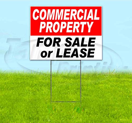 TampaPrinting Commercial Property Yard Sign 18" X 24" with Metal Step Stake