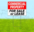 TampaPrinting Commercial Property Yard Sign 18" X 24" with Metal Step Stake
