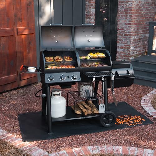 Oklahoma Joe's Canyon Charcoal and Propane Gas Combination Smoker and Grill Black