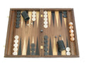 Neroulia 19" Carved Walnut Backgammon Set with Racks Brown