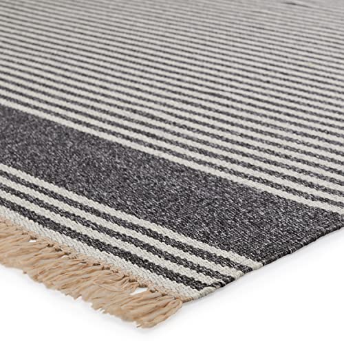 Jaipur Living Indoor Outdoor 9x12 Large Area Rug Striped Dark Gray