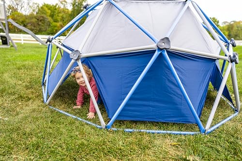 Jack and June Jungle Gym Canopy Set Outdoor Play UV-Resistant Blue/Grey