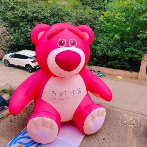 HOAELOS Inflatable Giant Pink Strawberry Bear 13.1 Feet