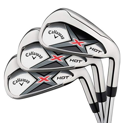 Callaway X HOT Iron Set 5-9, PW, AW (7-piece), Steel, Right-Handed, Stiff Flex Black