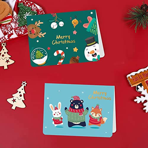 Setbian Handmade Christmas & New Year Cartoon Cards Midnight Blue