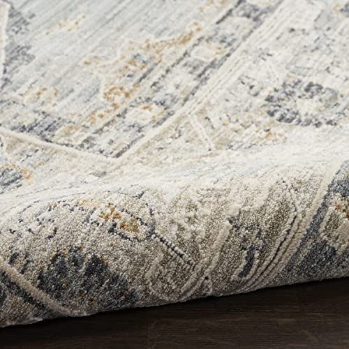 Nourison Nyle Distressed Area Rug Light Blue 12' x 15'9