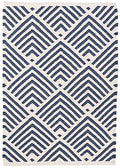 Dash & Albert Cleo Indoor/Outdoor Area Rug 5' x 8' Navy Geometric Handwoven Washable