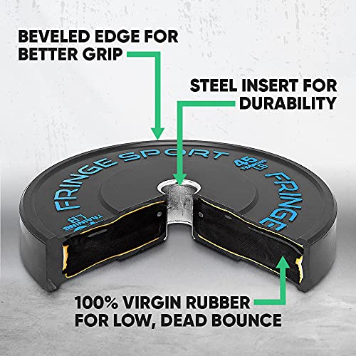 OneFitWonder Fringe Sport Contrast Bumper Plates Set 260 lbs