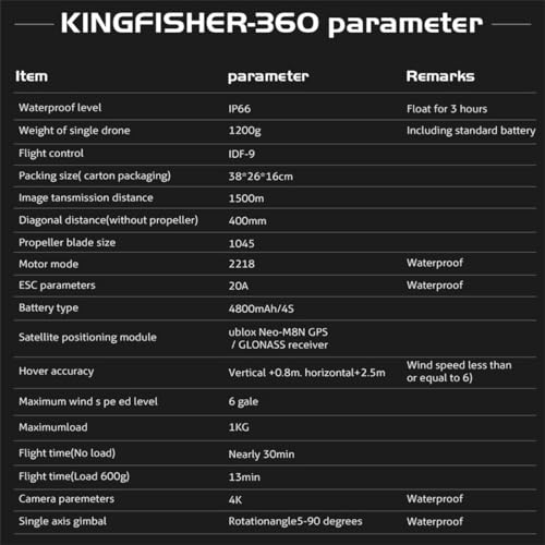 G camolech Best Fishing Drone 4K Camera Kingfisher+