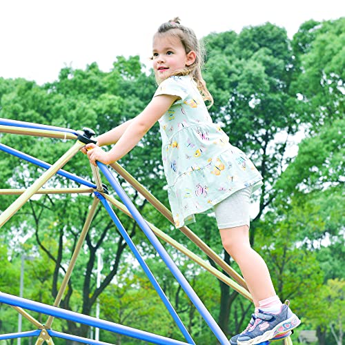 KOZYSPHERE Kids Climbing Dome Tower 12ft Jungle Gym Blue/Coffee