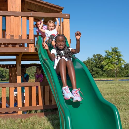 Backyard Discovery Woodridge Elite Cedar Swing Set Light Brown