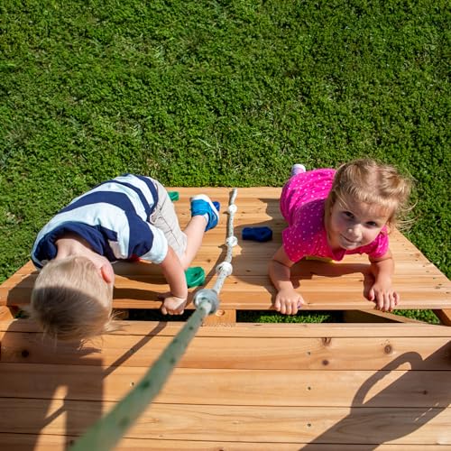 Backyard Discovery Mount McKinley Cedar Swing Set Light Brown
