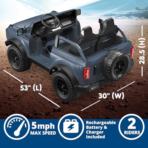 Kid Trax 12V Ford Bronco Ride-On Toy Grey