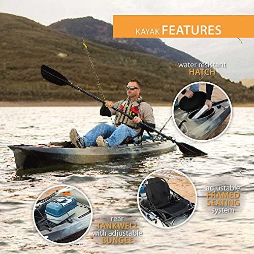 Lifetime 90958 Stealth Pro Angler 118 Fishing Kayak Timberline Camo