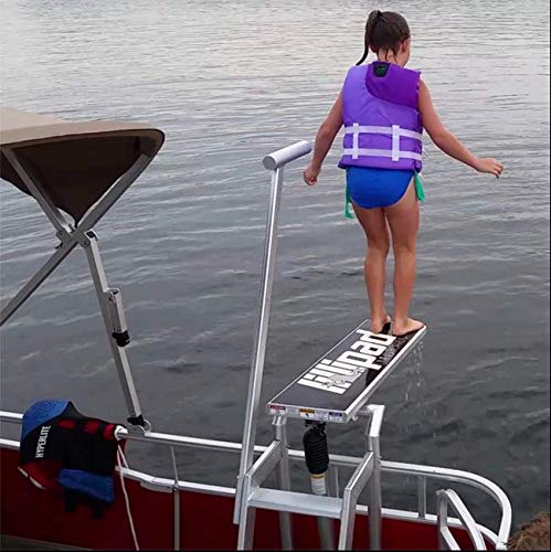 Lillipad Diving Board Pack - Includes Board, Under Mount or Ghost Mount, and Upgraded SEADEK Foam Surface Silver Anodized Dark Grey Undermount