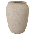 Emissary 28in Reef Distressed White Stoneware Round Planter