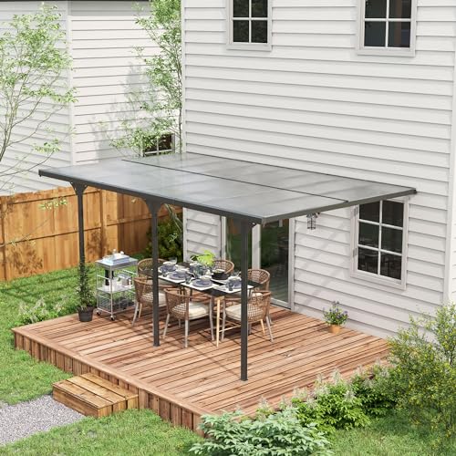 Outsunny 16.5' x 10' Outdoor Polycarbonate Pergola Gray