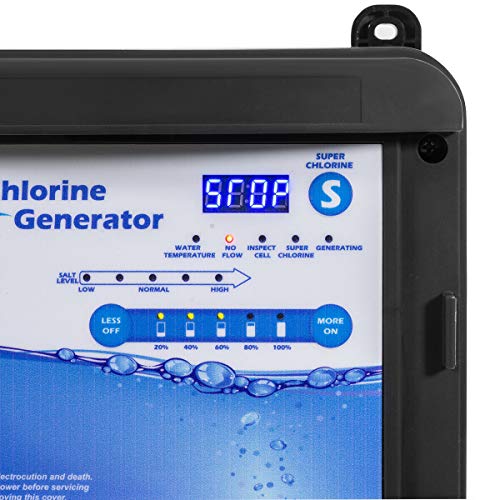 9TRADING Salt Water Pool Chlorine Generator System Chlorinator Gray