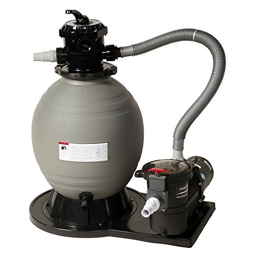 Blue Wave Martinique 21-Feet Round 52-Inch Deep Metal Wall Pool Package Gray/Blue
