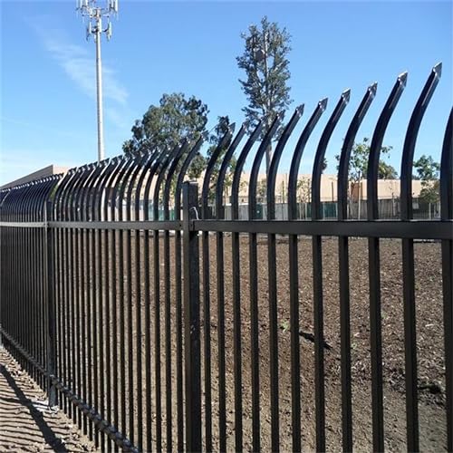 ALEKO 8-Panel Steel Security Fencing Kit Curved Top
