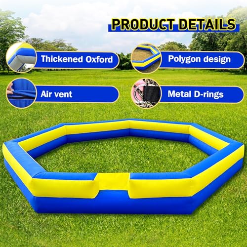 WARSUN Giant 26Ft Inflatable Gaga Ball Pit with Built-in Blower Blue&Yellow