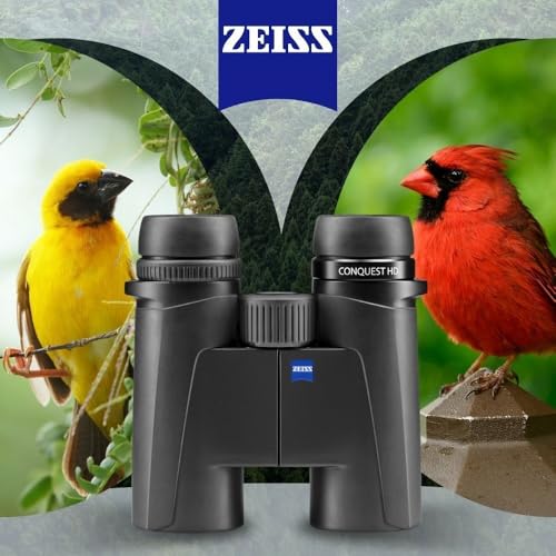 ZEISS Conquest HDX 10x32 Binocular Bundle with Carrying Strap & Lens Cleaning Kit Black