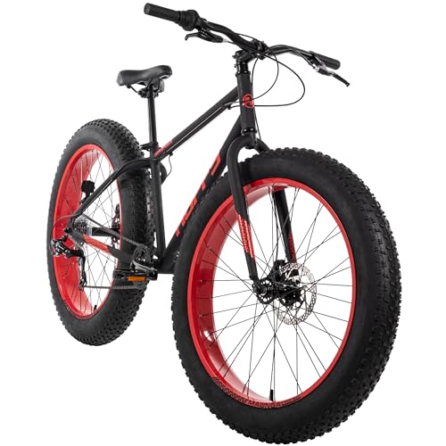 Huffy Maunga Mens Fat Tire Bike Black and Red