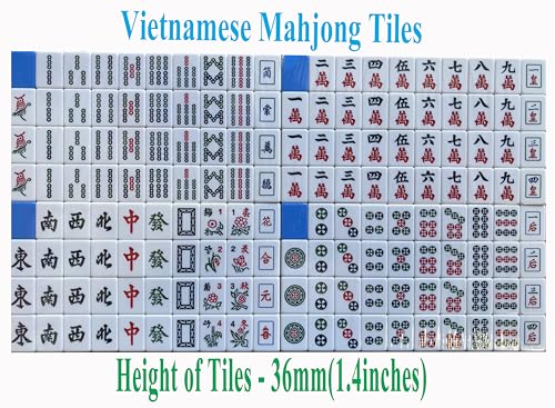 usamjtable Vietnamese Style Automatic Mahjong Table Brown with 36mm Tiles