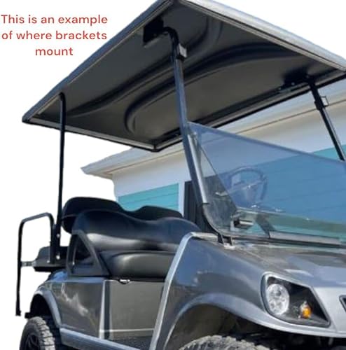 3G Universal 80" Black Roof Kit for Club Car DS Golf Carts 2000+