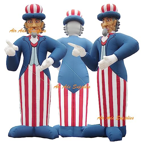 Air-Ads Supplies 25ft Giant Inflatable Lincoln Balloon with Blower Blue