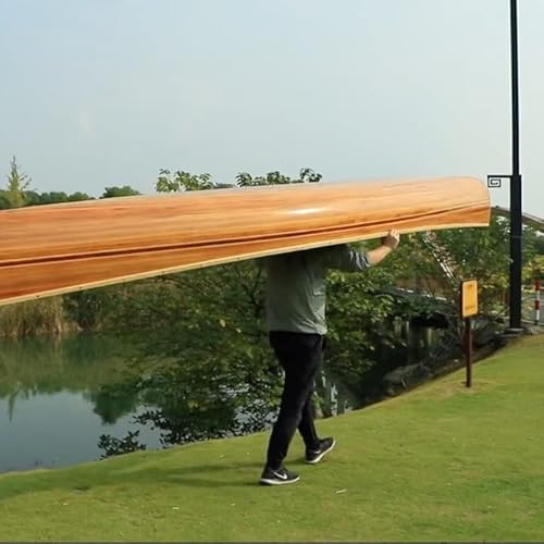 GUNKY Cedar Strip Fishing Boat 16' Wooden Canoe/Kayak Wood Color
