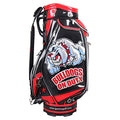Guiote 2023 Golf Staff Bag Black Bulldog Crazy Design PU Leather Embroidery