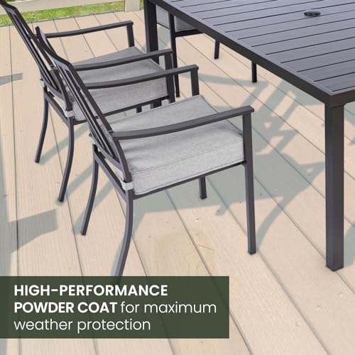 Hanover Mod Furniture Carter 7-Piece Patio Dining Set Grey