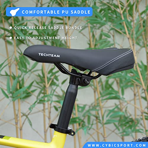 Generic 26 Inch Mountain Bike Men's Fat Tire Bicycle 26-Inch Wheels 3-Inch Wide Tire 7-Speed Steel Frame Double Disc Brake Yellow