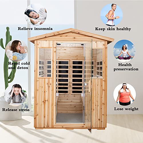HFYee 4-Person Infrared Sauna Natural